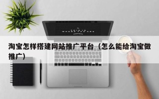 雄安新区淘宝怎样搭建网站推广平台（怎么能给淘宝做推广）